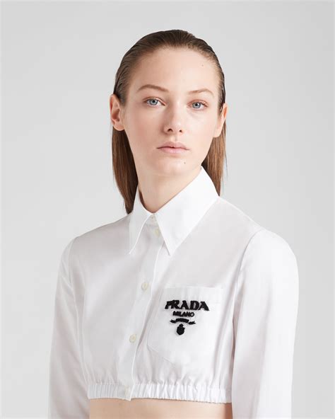 prada cropped shell shirt|Prada.